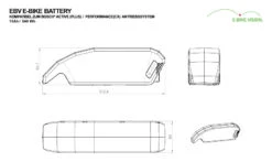 E-Bike Vision - EBV E-Bike Battery, Compatible To Bosch Active (Plus) / Performance (CX) 36 V Downtu -EBIKE Verkäufe ebv ebike 2 0 powerpack measurements